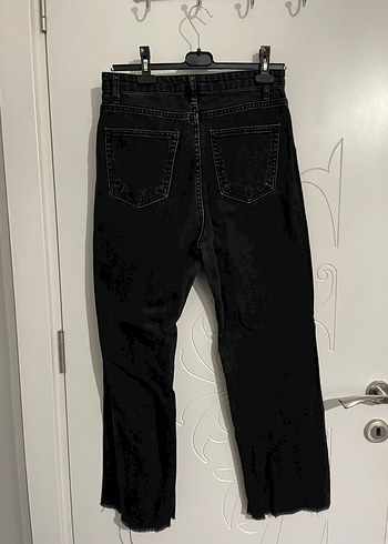 Siyah Midi Boy Regular Fit Kadın Kot Pantolon - Görsel 3