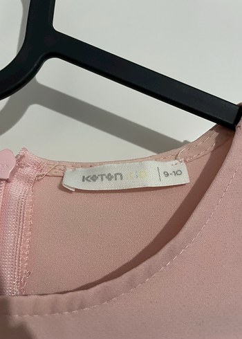 Kız Çocuk Pembe Kolsuz Fırfırlı Elbise 9/10 yaş - Görsel 3