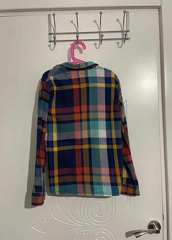 unisex Çocuk Çok Renkli Uzun Kollu Gömlek 9-10 yqş us polo - Görsel 2