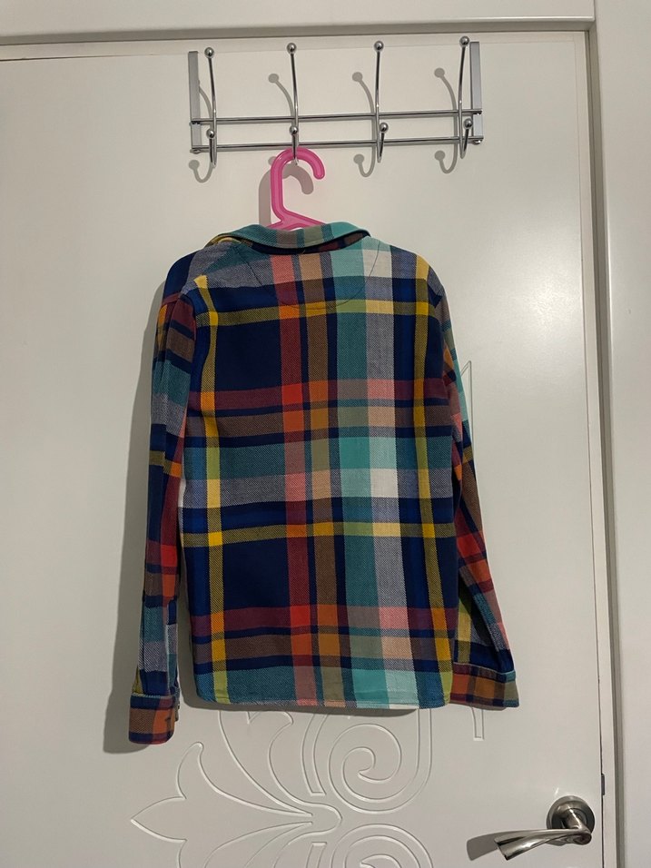 unisex Çocuk Çok Renkli Uzun Kollu Gömlek 9-10 yqş us polo - Görsel 2