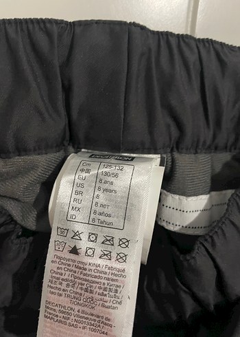 Siyah unisex  Çocuk Bol Kesim kar Pantolonu 8 yaş - Görsel 2