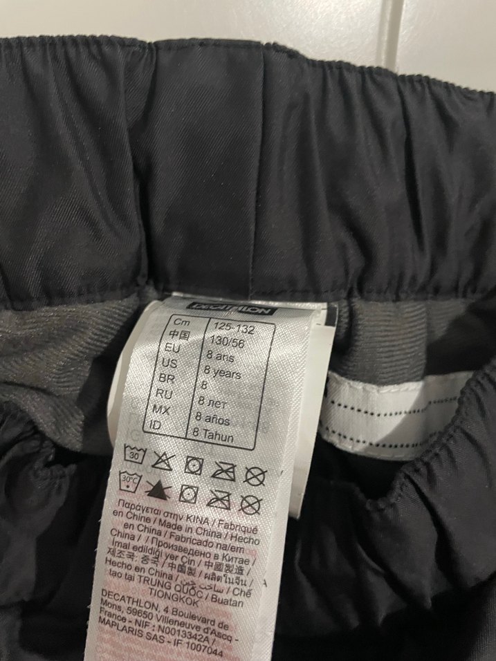 Siyah unisex  Çocuk Bol Kesim kar Pantolonu 8 yaş - Görsel 2