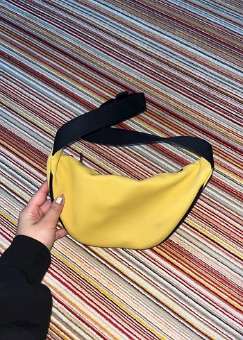 Lacoste sarı bel çantası deri - Görsel 2