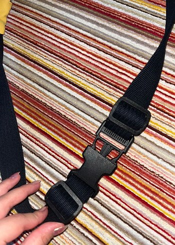 Lacoste sarı bel çantası deri - Görsel 6