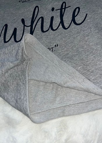 Gri Baskılı Kadın Sweatshirt - Görsel 4