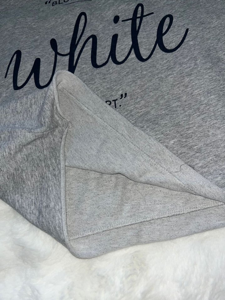 Gri Baskılı Kadın Sweatshirt - Görsel 4