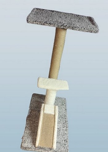 Gri Kedi Tırmalama ve Dinlenme Platformu 60 cm - Görsel 3