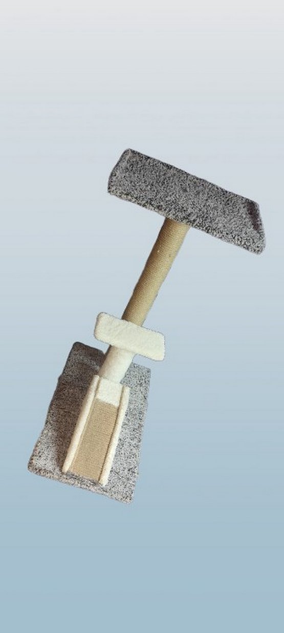 Gri Kedi Tırmalama ve Dinlenme Platformu 60 cm - Görsel 4