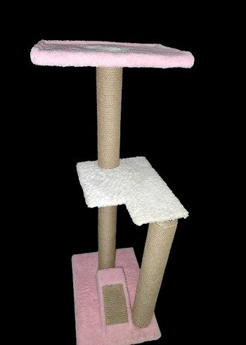 Pembe Kedi Tırmalama ve Oyun alanı 60 cm - Görsel 3