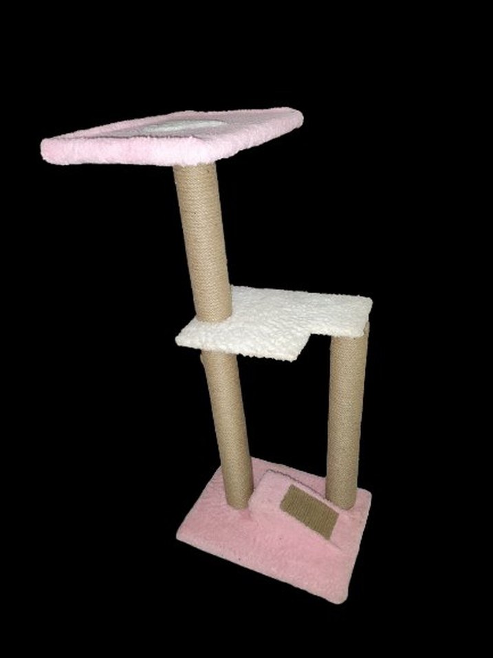 Pembe Kedi Tırmalama ve Oyun alanı 60 cm - Görsel 5