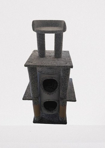 Gri Çok Katlı Kedi Tırmalama ve Oyun Evi - Görsel 4