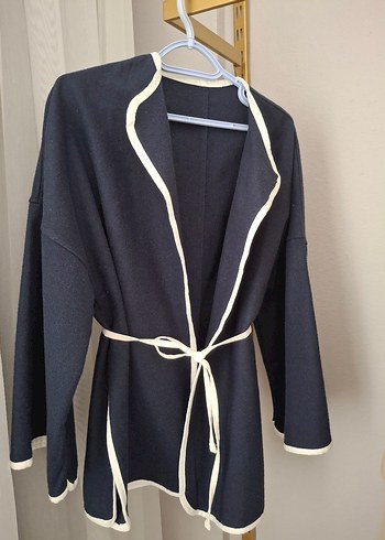 Diğer Kadın Mavi Kuşaklı Midi Kimono