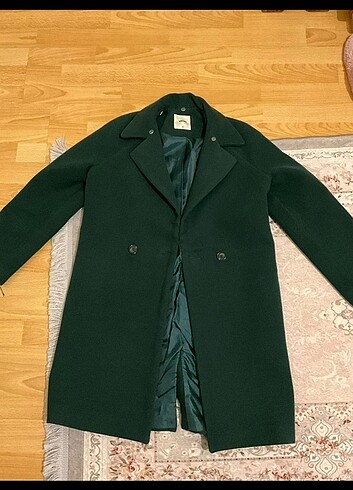34 Beden yeşil Renk Koton yeşil düğmeli kaban 34/36 beden