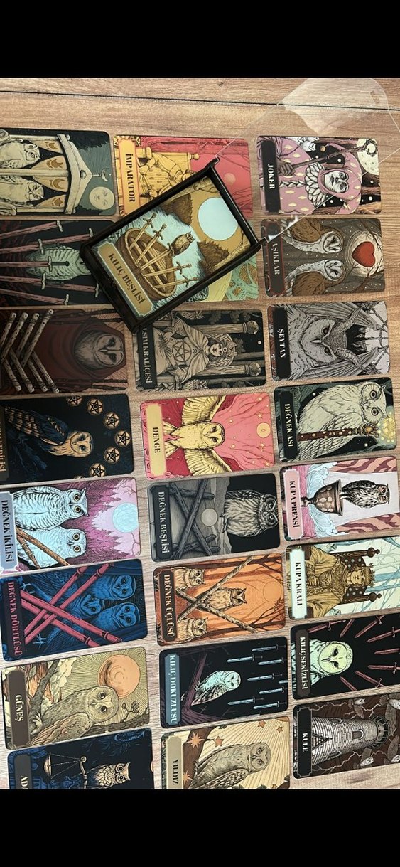 Baykuş Temalı Tarot Destesi - Görsel 2