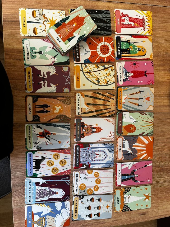 Unicorn Temalı Tarot Kart Destesi - Görsel 3