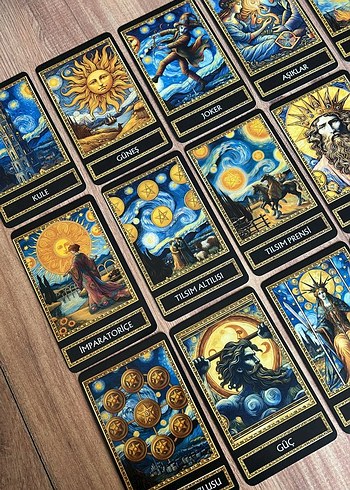 Van Gogh Yıldızlı Gece Temalı Tarot Destesi - Görsel 2