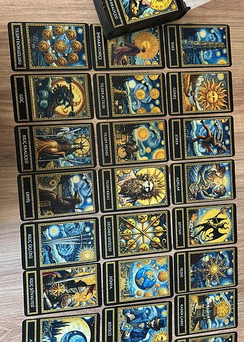 Van Gogh Yıldızlı Gece Temalı Tarot Destesi - Görsel 4