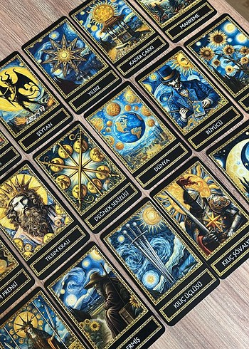 Van Gogh Yıldızlı Gece Temalı Tarot Destesi - Görsel 3