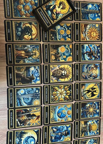 Van Gogh Yıldızlı Gece Temalı Tarot Destesi - Görsel 5