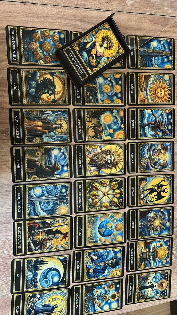 Van Gogh Yıldızlı Gece Temalı Tarot Destesi - Görsel 5
