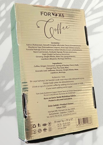 FOR X5 Premium Zayıflamaya Yardımcı Kahve Diyeti 0 ürün - Görsel 3