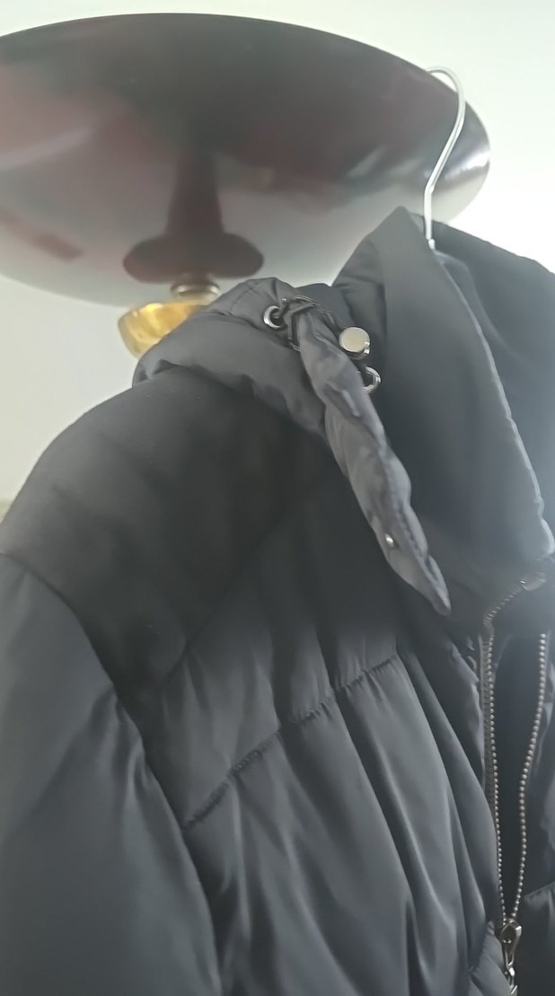 Colins Düğmeli Siyah Kadın Kışlık Mont - Görsel 3