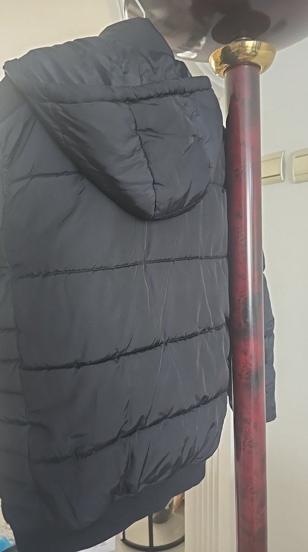 Colins Düğmeli Siyah Kadın Kışlık Mont - Görsel 5