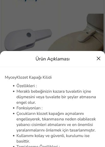 Mycey Klozet Kapağı Kilidi - Görsel 3