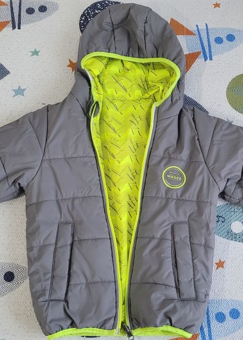 WEDZE ÇOCUK SU GEÇİRMEZ KAYAK MONTU Çift Taraflı Sarı Gri - Görsel 2