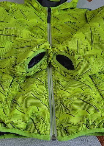 WEDZE ÇOCUK SU GEÇİRMEZ KAYAK MONTU Çift Taraflı Sarı Gri - Görsel 5