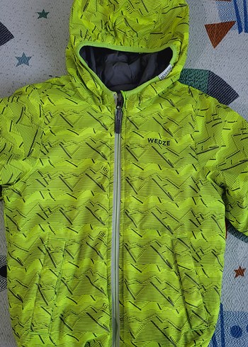 WEDZE ÇOCUK SU GEÇİRMEZ KAYAK MONTU Çift Taraflı Sarı Gri - Görsel 3