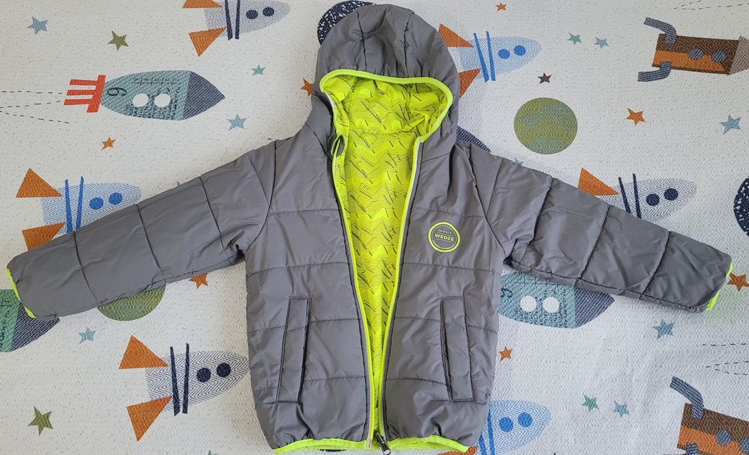 WEDZE ÇOCUK SU GEÇİRMEZ KAYAK MONTU Çift Taraflı Sarı Gri - Görsel 2