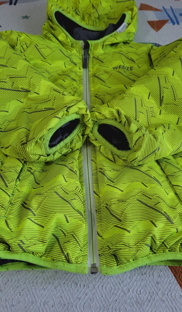 WEDZE ÇOCUK SU GEÇİRMEZ KAYAK MONTU Çift Taraflı Sarı Gri - Görsel 5