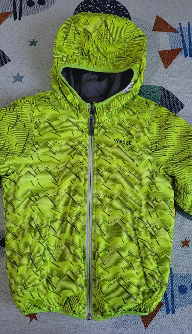 WEDZE ÇOCUK SU GEÇİRMEZ KAYAK MONTU Çift Taraflı Sarı Gri - Görsel 3