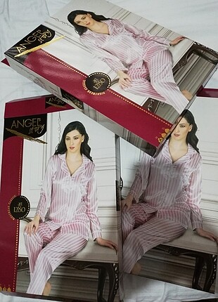 Victorias secret desenli saten pijama takımı