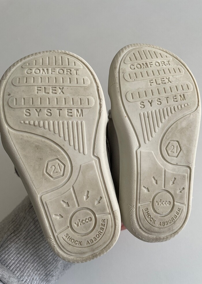 Vicco 21 numara gri bebek ilk adım ayakkabı - Görsel 3