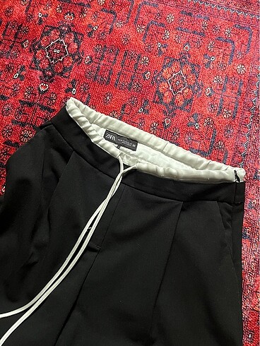 xs Beden Zara Wide Leg Çift Bel Bantlı Pantolon