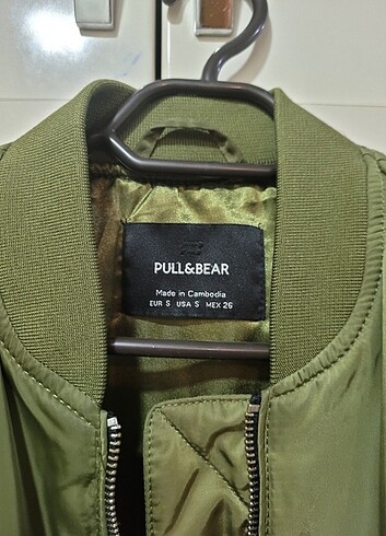Pull and bear yeşil Bomber Ceket