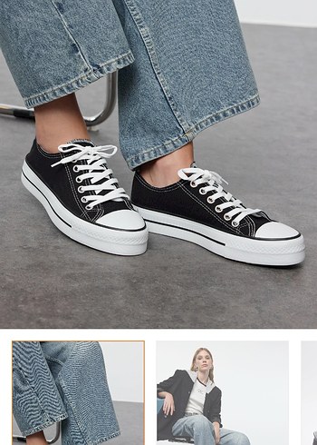 Converse Kadın Siyah Platform Spor Ayakkabı