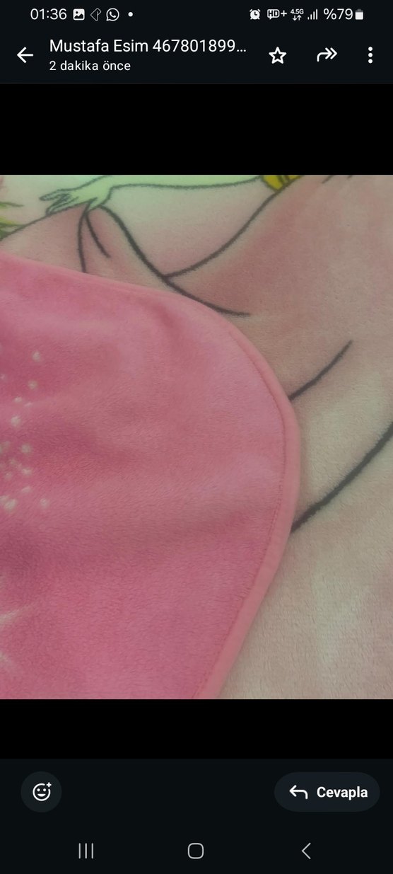 Pembe Baskılı Çocuk Battaniyesi 6 ay kullanılmış görseldeki gibi - Görsel 3