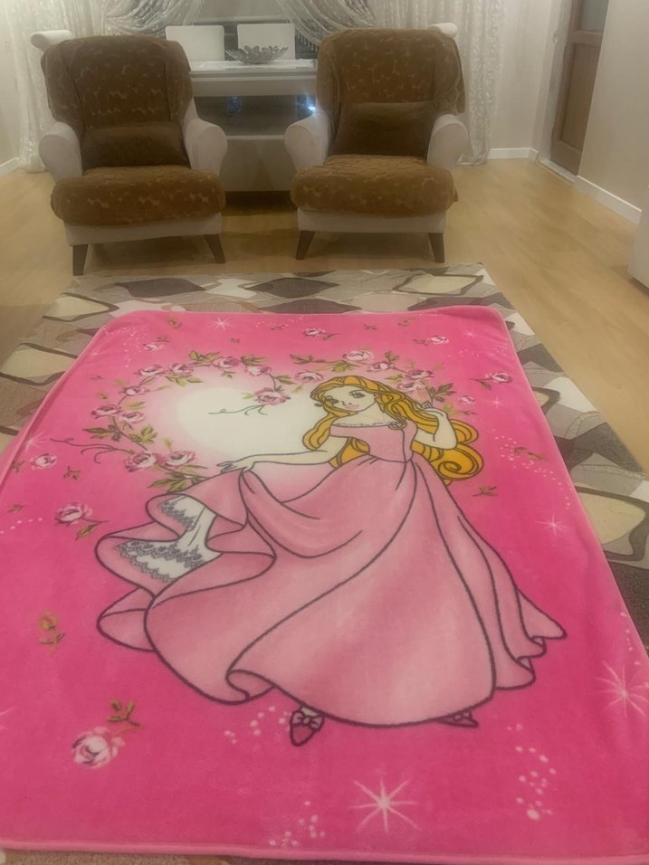 Pembe Baskılı Çocuk Battaniyesi 6 ay kullanılmış görseldeki gibi - Görsel 5