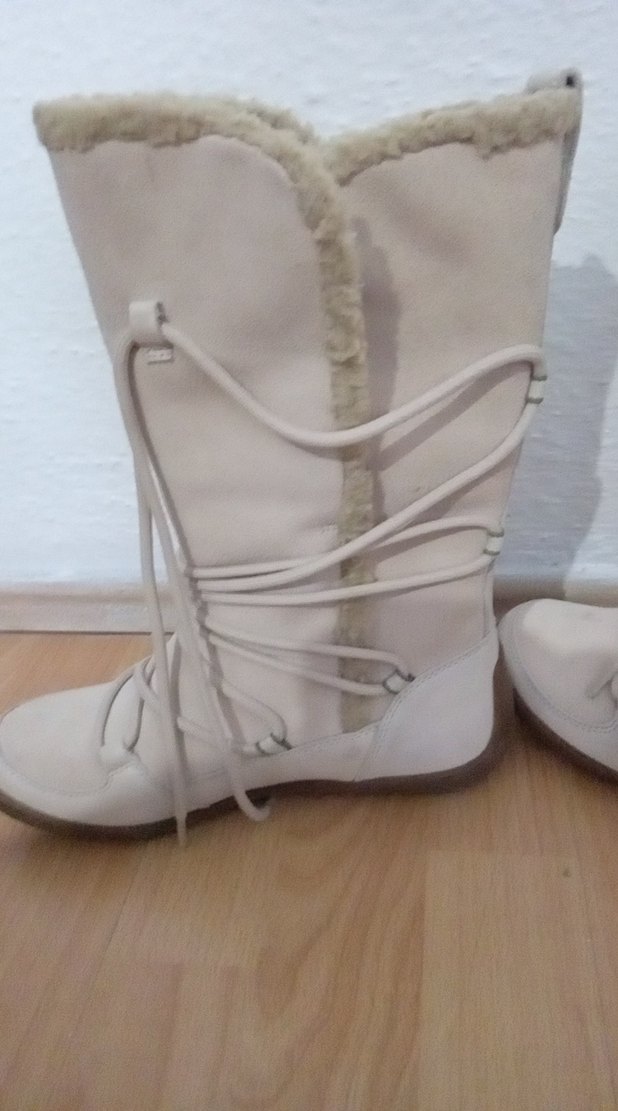 Ekru Süet Yüksek Bilekli Kar Botu — görsel 5/10