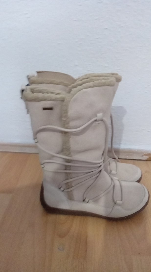 Ekru Süet Yüksek Bilekli Kar Botu — görsel 2/10