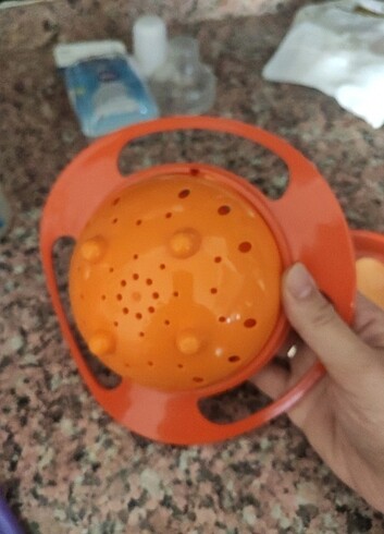 Beden turuncu Renk Dökülmeyen mama kabı