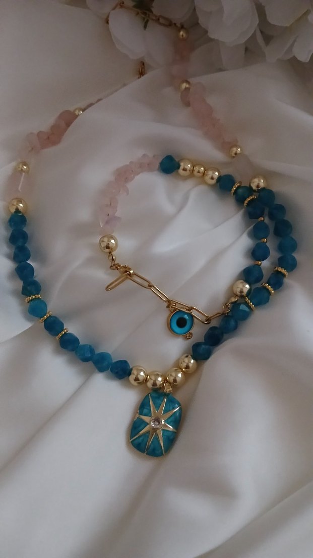 blue penk kolye - Görsel 5