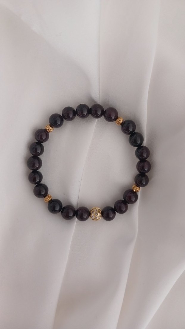 granat lal taşı bileklik - Görsel 5