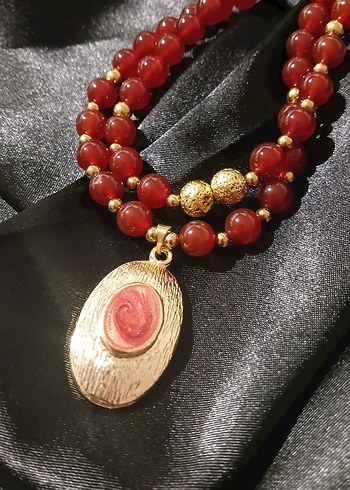 karnelyaakiktaşı bohem kolye - Görsel 3