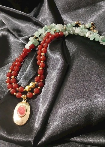 karnelyaakiktaşı bohem kolye - Görsel 4