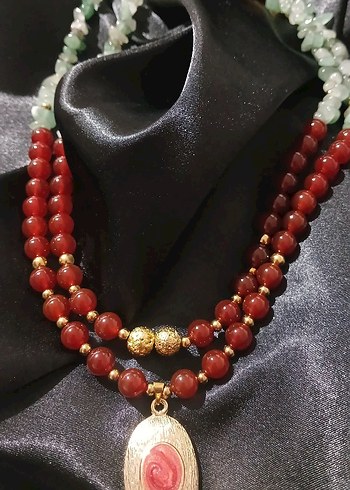 karnelyaakiktaşı bohem kolye - Görsel 5