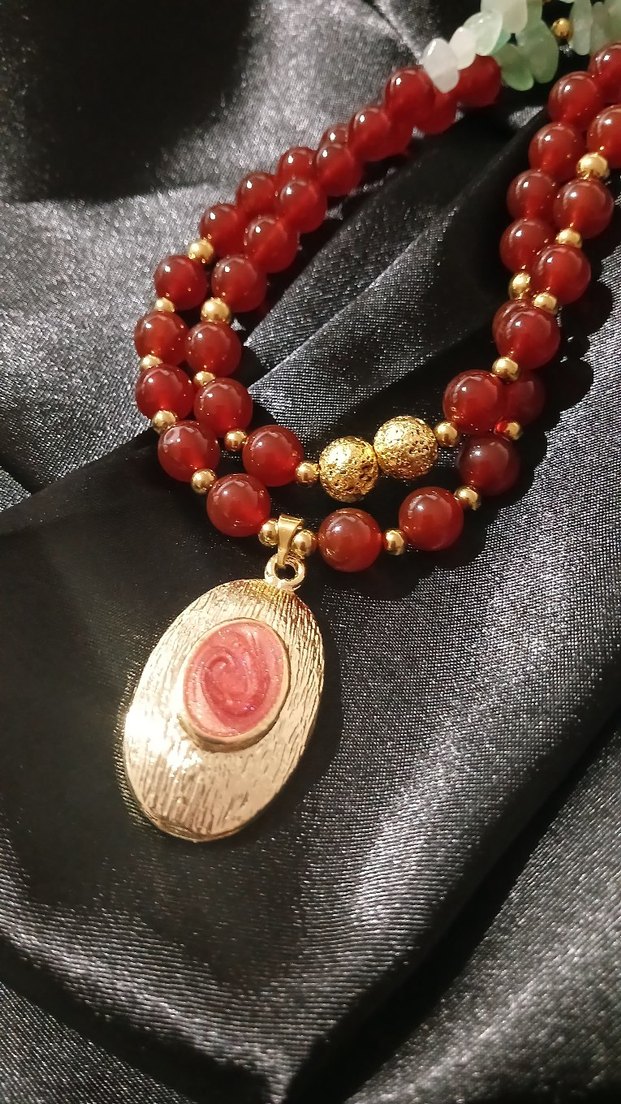 karnelyaakiktaşı bohem kolye - Görsel 3